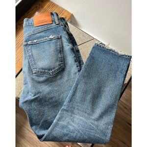 Moussy high waist cropped jeans